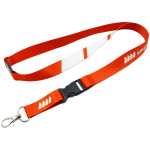 Vollfarb-Lanyard mit Schnalle und Sicherheitsverschluss farbe weiß
