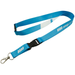 Vollfarb-Lanyard mit Schnalle und Sicherheitsverschluss farbe weiß
