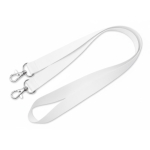 Vollfarb-Lanyard mit Doppelhaken nach Maß aus Europa farbe weiß