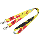 Vollfarb-Lanyard mit Doppelhaken nach Maß aus Europa farbe weiß