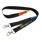 Vollfarb-Lanyard mit Doppelhaken nach Maß aus Europa farbe weiß