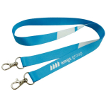 Vollfarb-Lanyard mit Doppelhaken nach Maß aus Europa farbe weiß