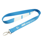 RPET-Lanyard in Vollfarbdruck, nach Mass, hergestellt in Europa farbe weiß