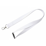 RPET-Lanyard mit Sicherheitsverschluss aus Europa farbe weiß