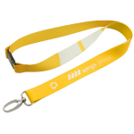 RPET-Lanyard mit Sicherheitsverschluss aus Europa farbe weiß