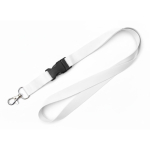 RPET-Lanyard mit Schnalle nach Maß aus Europa farbe weiß