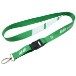 RPET-Lanyard mit Schnalle nach Maß aus Europa farbe weiß