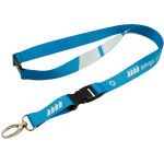 RPET-Lanyard mit Schnalle und Sicherheitsverschluss farbe weiß