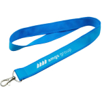 Doppellagiges Vollfarb-Lanyard nach Maß aus Europa farbe cyan-blau