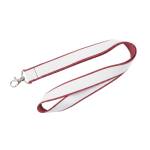 Doppellagiges Vollfarb-Lanyard nach Maß aus Europa farbe fuchsrot