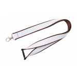 Doppellagiges Custom-Lanyard mit Sicherheitsverschluss EU farbe braun