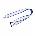Doppellagiges Custom-Lanyard mit Sicherheitsverschluss EU farbe blau