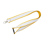 Doppellagiges Custom-Lanyard mit Sicherheitsverschluss EU farbe gelb