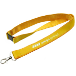 Doppellagiges Custom-Lanyard mit Sicherheitsverschluss EU farbe gelb