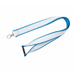 Doppellagiges Custom-Lanyard mit Sicherheitsverschluss EU farbe cyan-blau
