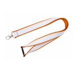 Doppellagiges Custom-Lanyard mit Sicherheitsverschluss EU farbe dunkelorange