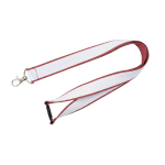Doppellagiges Custom-Lanyard mit Sicherheitsverschluss EU farbe fuchsrot