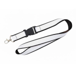 Doppellagiges Vollfarb-Lanyard mit Schnalle aus Europa farbe schwarz