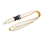 Doppellagiges Vollfarb-Lanyard mit Schnalle aus Europa farbe gelb