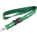 Doppellagiges Vollfarb-Lanyard mit Schnalle aus Europa farbe grün