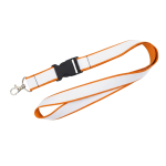 Doppellagiges Vollfarb-Lanyard mit Schnalle aus Europa farbe orange