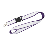 Doppellagiges Vollfarb-Lanyard mit Schnalle aus Europa farbe violett