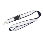 Doppellagiges Vollfarb-Lanyard mit Schnalle aus Europa farbe dunkelblau