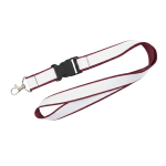 Doppellagiges Vollfarb-Lanyard mit Schnalle aus Europa farbe granatrot