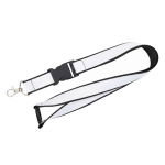 Doppellagiges Lanyard mit Sicherheitsverschluss & Schnalle farbe schwarz