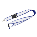 Doppellagiges Lanyard mit Sicherheitsverschluss & Schnalle farbe blau