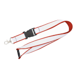 Doppellagiges Lanyard mit Sicherheitsverschluss & Schnalle farbe rot