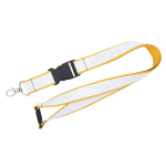 Doppellagiges Lanyard mit Sicherheitsverschluss & Schnalle farbe gelb