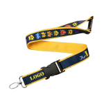 Doppellagiges Lanyard mit Sicherheitsverschluss & Schnalle farbe gelb