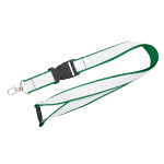 Doppellagiges Lanyard mit Sicherheitsverschluss & Schnalle farbe grün
