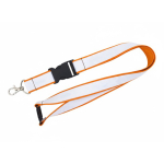 Doppellagiges Lanyard mit Sicherheitsverschluss & Schnalle farbe orange