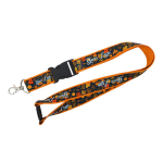 Doppellagiges Lanyard mit Sicherheitsverschluss & Schnalle farbe orange