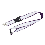 Doppellagiges Lanyard mit Sicherheitsverschluss & Schnalle farbe violett