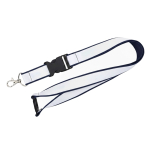 Doppellagiges Lanyard mit Sicherheitsverschluss & Schnalle farbe dunkelblau