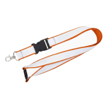 Doppellagiges Lanyard mit Sicherheitsverschluss & Schnalle farbe dunkelorange
