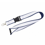 Doppellagiges Lanyard mit Sicherheitsverschluss & Schnalle farbe petrolblau