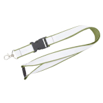 Doppellagiges Lanyard mit Sicherheitsverschluss & Schnalle farbe olivgrün