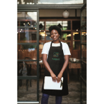 Lange verstellbare Polybaumwoll-Schürze 240 g/m² farbe schwarz Stimmungsbild Hauptansicht