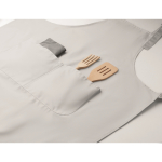 Lange verstellbare Polybaumwoll-Schürze 240 g/m² farbe weiß viertes Detailbild