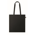 Fairtrade-Baumwolltasche mit langen Henkeln, 180g/m2 farbe schwarz