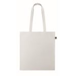 Fairtrade-Baumwolltasche mit langen Henkeln, 180g/m2 farbe weiß