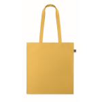 Fairtrade-Baumwolltasche mit langen Henkeln, 180g/m2 farbe gelb