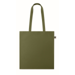 Fairtrade-Baumwolltasche mit langen Henkeln, 180g/m2 farbe dunkelgrün