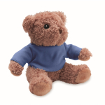 Teddybär mit personalisierbarem farbigem T-Shirt farbe blau