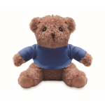 Teddybär mit personalisierbarem farbigem T-Shirt farbe blau zweite Ansicht