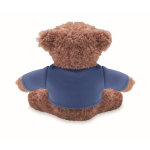 Teddybär mit personalisierbarem farbigem T-Shirt farbe blau dritte Ansicht